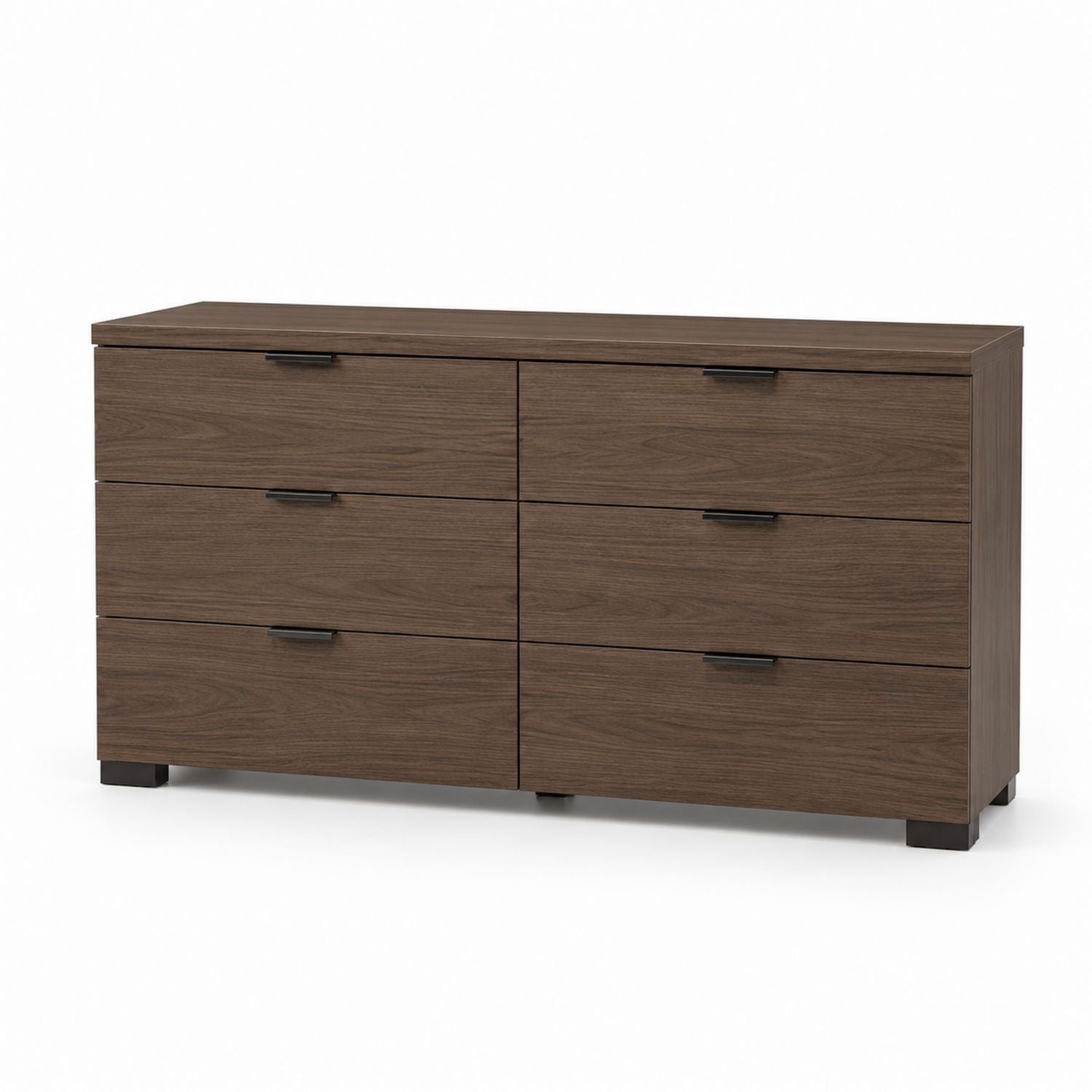 Komoda z sześcioma szufladami z płyty MDF brązowa 120x75x40 cm