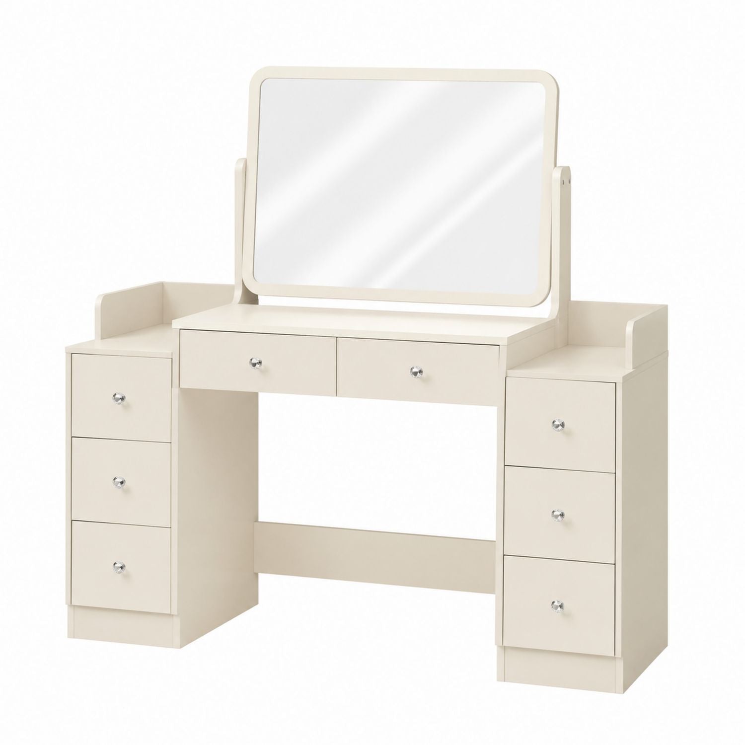 Toaletka z lustrem MDF Kremowy 120x40x75 cm