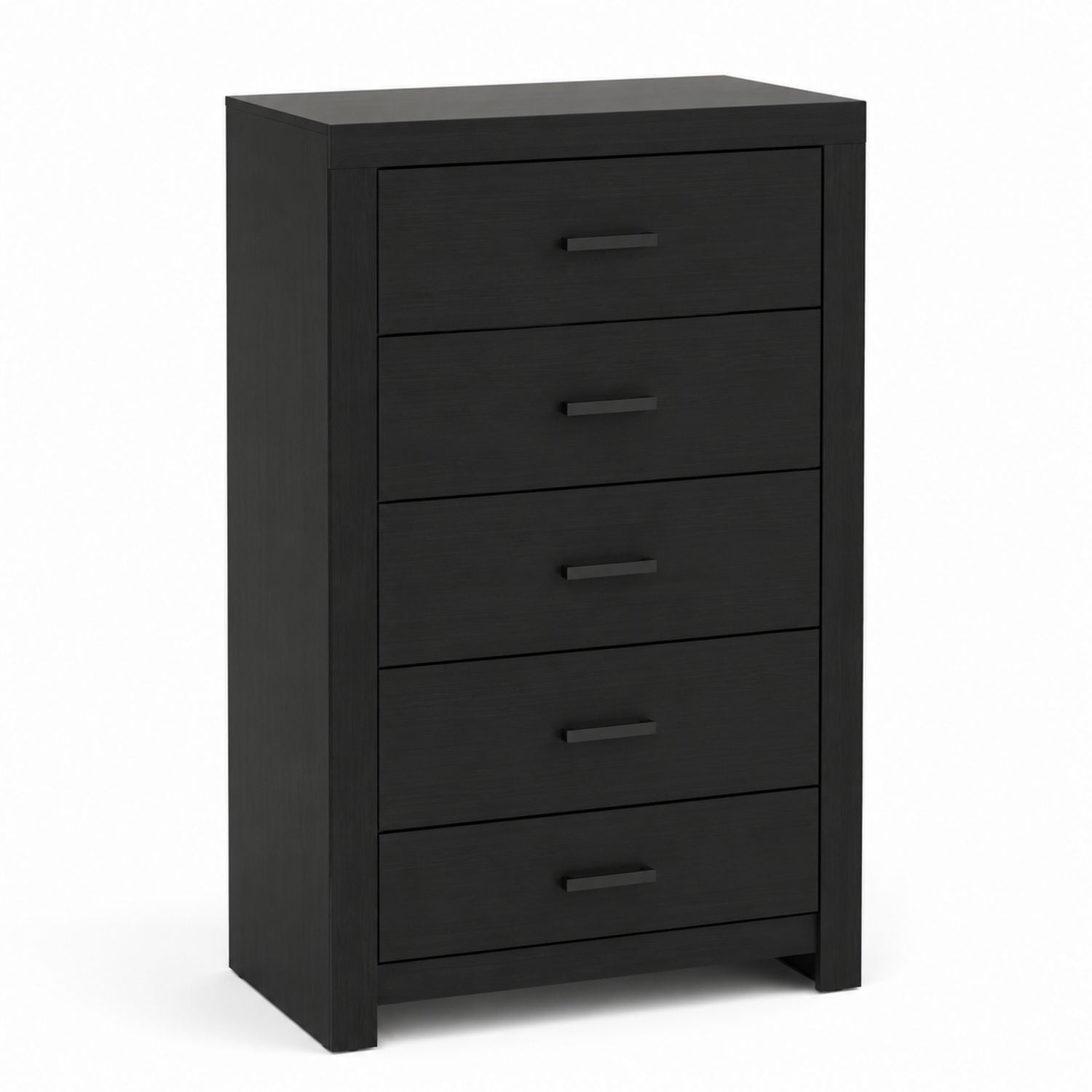 Czarna Komoda z 5 Szufladami 80x40x120 cm