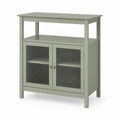 Kredens z MDF z hartowanym szkłem Zielony 90x35x80cm