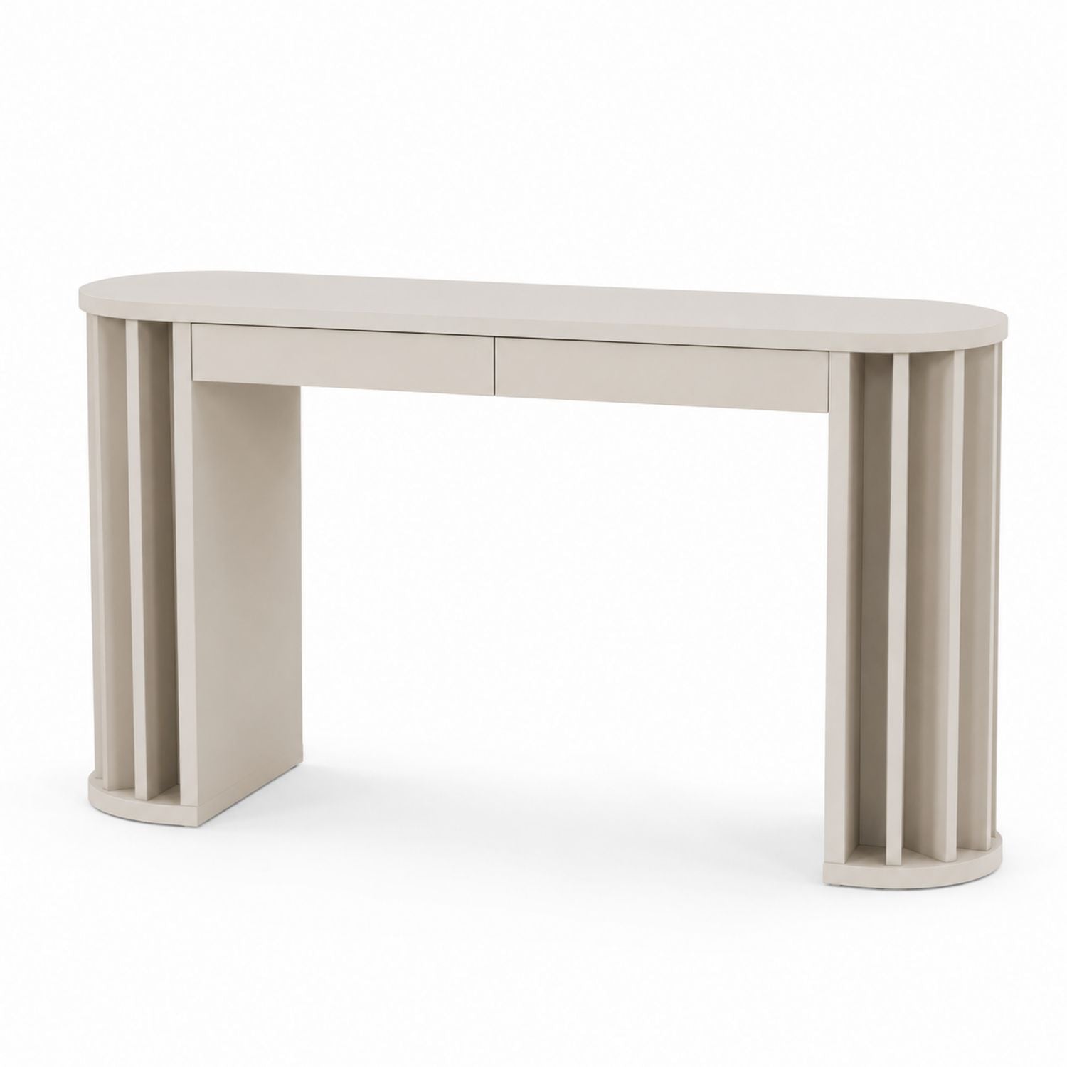 Stół konsolowy MDF Beżowy z Szufladami 120x40x75 cm
