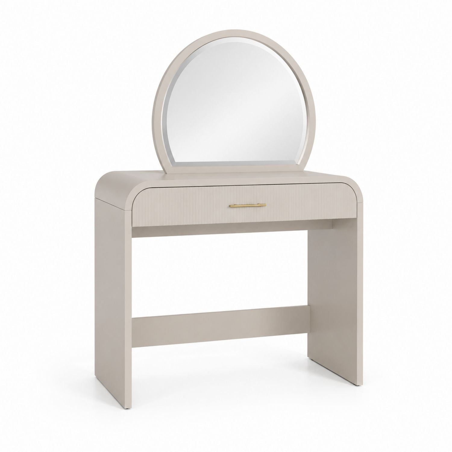 Toaletka z lustrem MDF i lustrem hartowanym Beżowy 80x120x40 cm