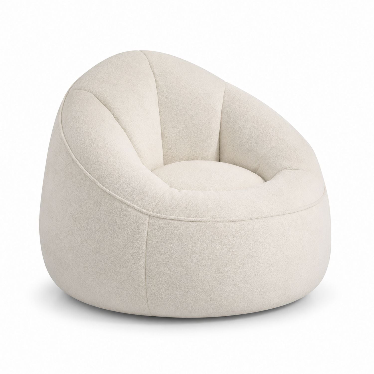 Fotel z mikrofibry Kremowy 85x85x60cm
