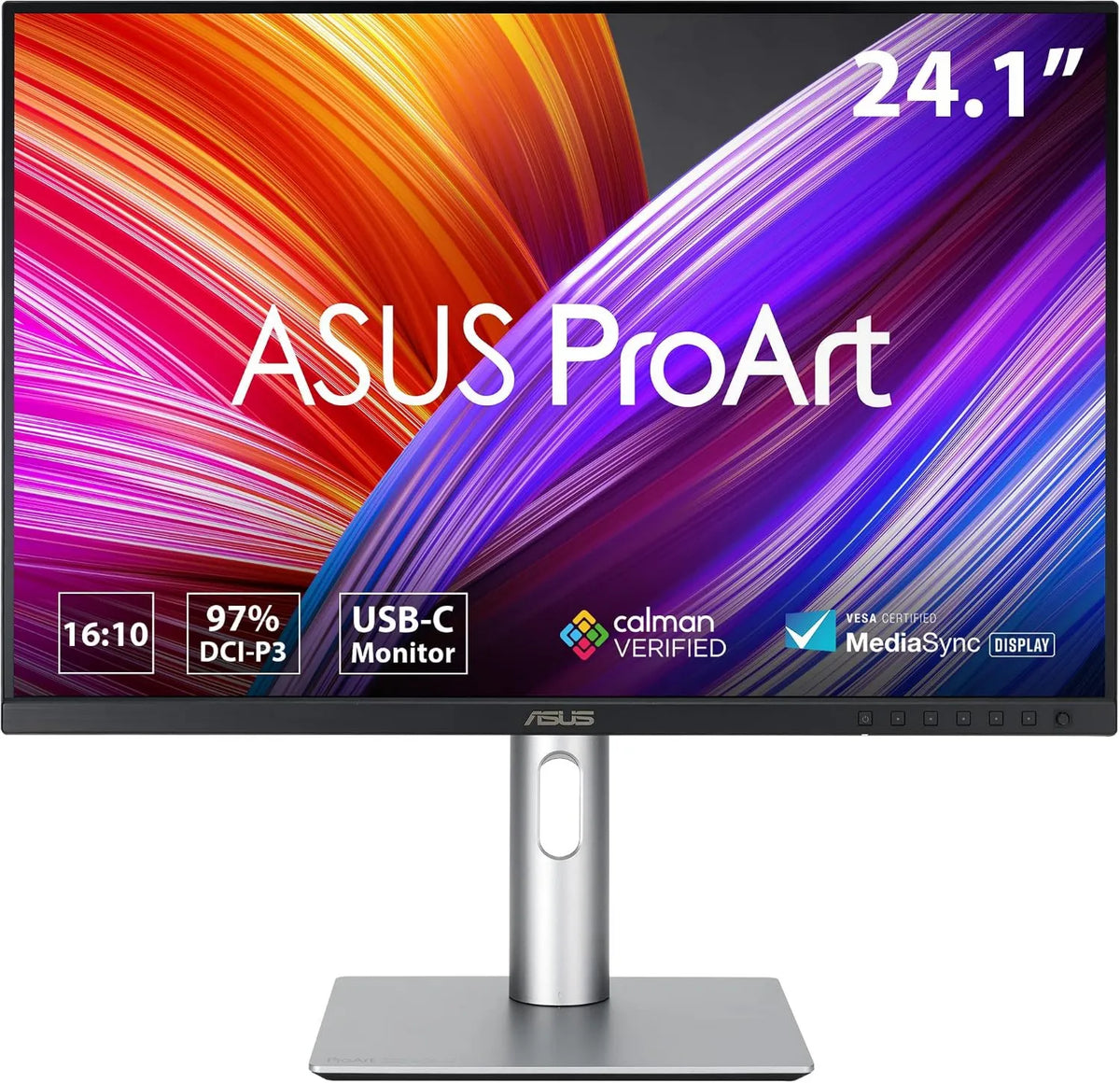 ASUS monitor komputerowy, PA248CRV DCI- P3 Monitor, 24, 1 cali, 1920 × 1200, HDR, IPS płyta, USB, Profesjonalne, HDR- 10, 16: 10, USB- C PD 96 W, 97%, VESA MediaSync, WUXGA DCI-P3 HDR-10