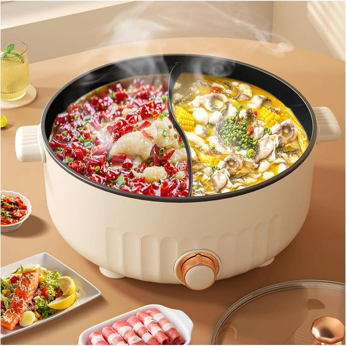ARTSIM, Fondue, IP65, powłoka niekleista, biała, do związków rodzinnych