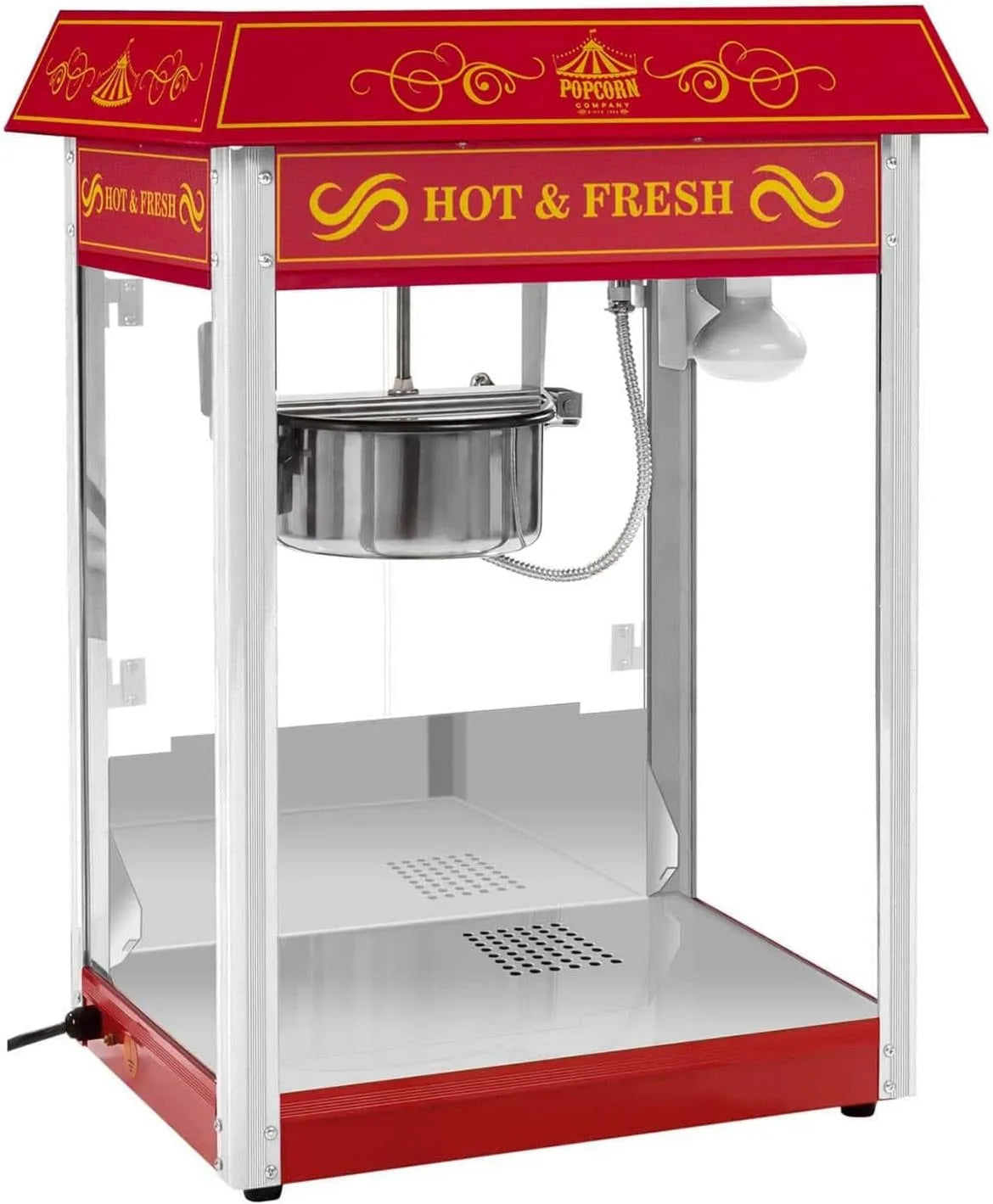 Royal Catering, Maszyna do popcornu, 1500 W, 5 kg, regeneracja, powłoka nieprzylegająca, czerwona