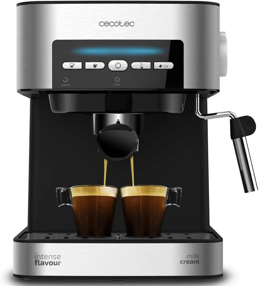Cecotec ekspres do kawy, 2900 W, 20 bar, 850 W, Cumbia Power Espresso 20 Barista Aromax ekspres do kawy. Moc 2900 W, 2 systemy grzewcze