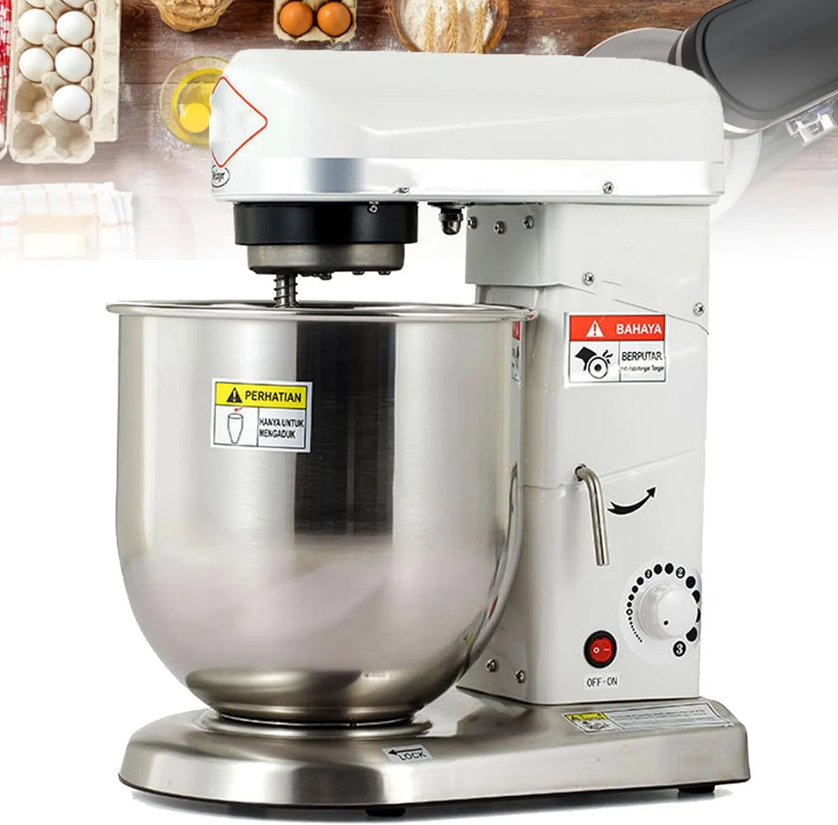 Generic, Robot kuchenny, 500 W, ciasto, profesjonalne ugniatanie z miseczkami ze stali nierdzewnej, stal nierdzewna