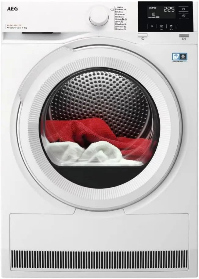 AEG suszarka z pompą ciepła, TR818A2OB 1400 obr./min suszarka, 8 kg, biały, suszarka Series 8000 TR818A2OB 8 Kg 1400 obr./min biały