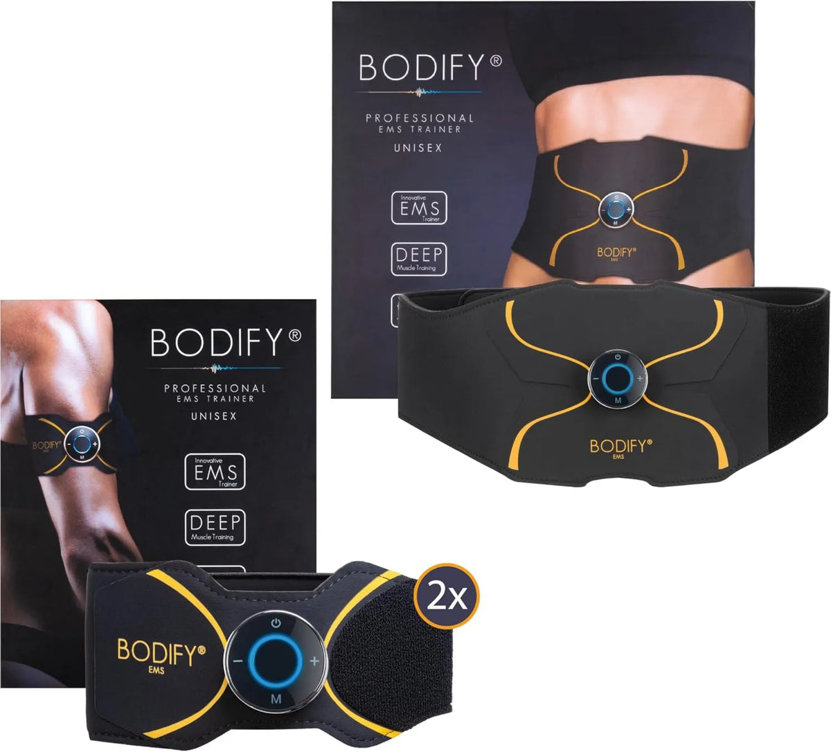 Bodify, 3-in-1 Zestaw treningowy EMS EMS Pro, Aktywacja mięśni ciała, Szkolenie EMS
